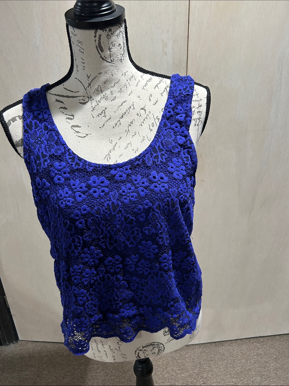 Women’s Royal Blue Lace Tank Top